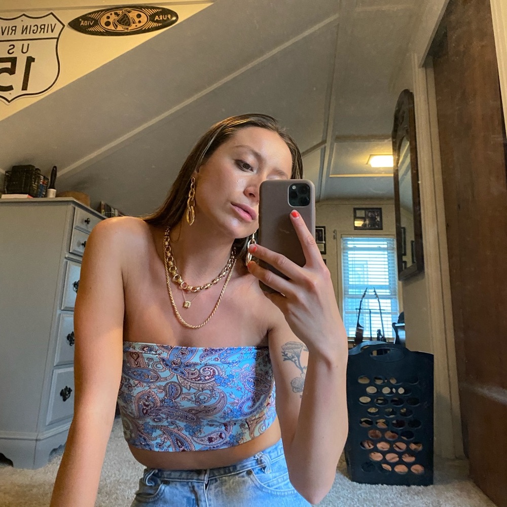 Paisley Bandeau Tube Top